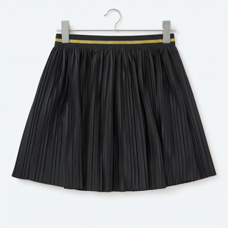 Kız Çocuk Nakışlı Sweatshirt & Beli Lastikli Astarlı Pileli Etek 2’li Takım