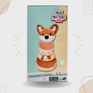 Mini Matters Ahşap & Peluş Halka Dizme Kulesi (Tilki)